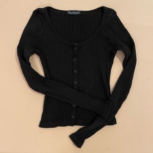 Brandy Melville Ribbed Long Sleeve Top